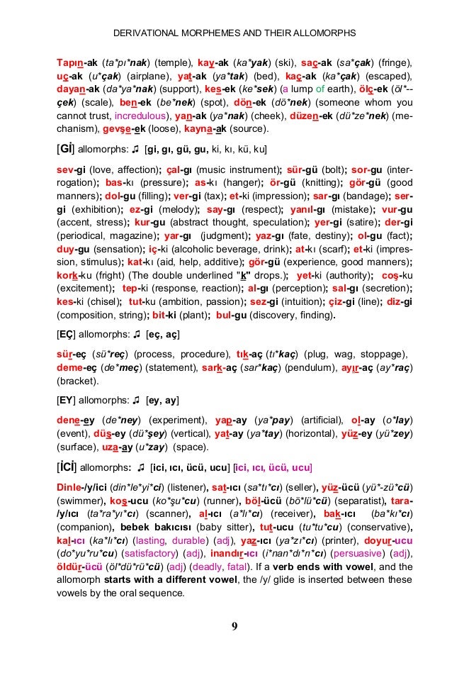 free morphemes morphemes examples list
